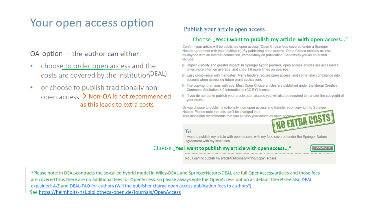 OpenCHoice-step 2: Choose OpenAccess